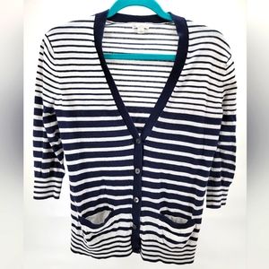 Gap Designed & Crafted Striped Long Sleeve Shirt Women’s Size S Cardigan Button